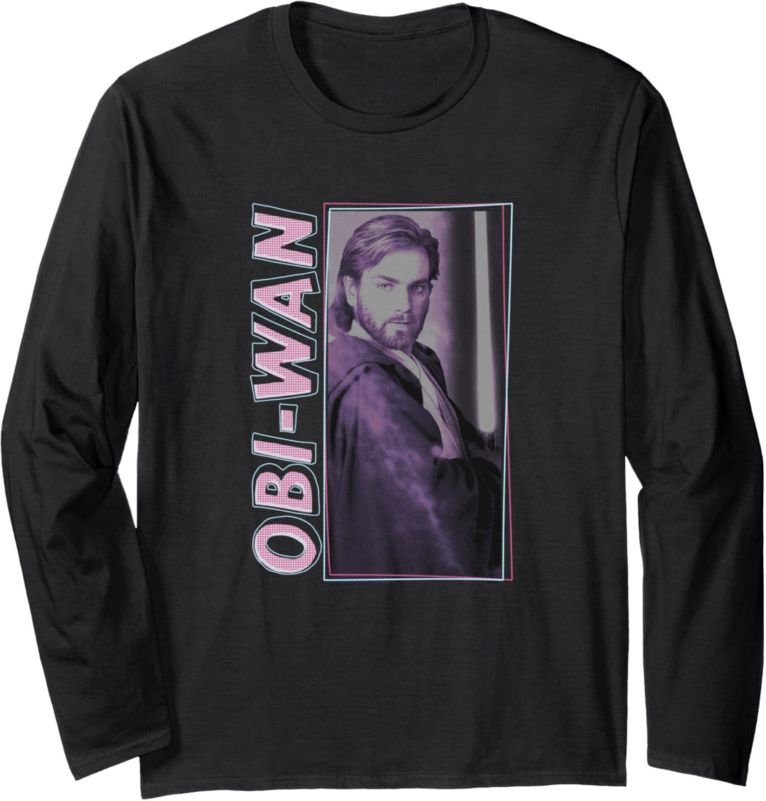 Star Wars Obi-Wan Kenobi Portrait Violett V2 Langarmshirt