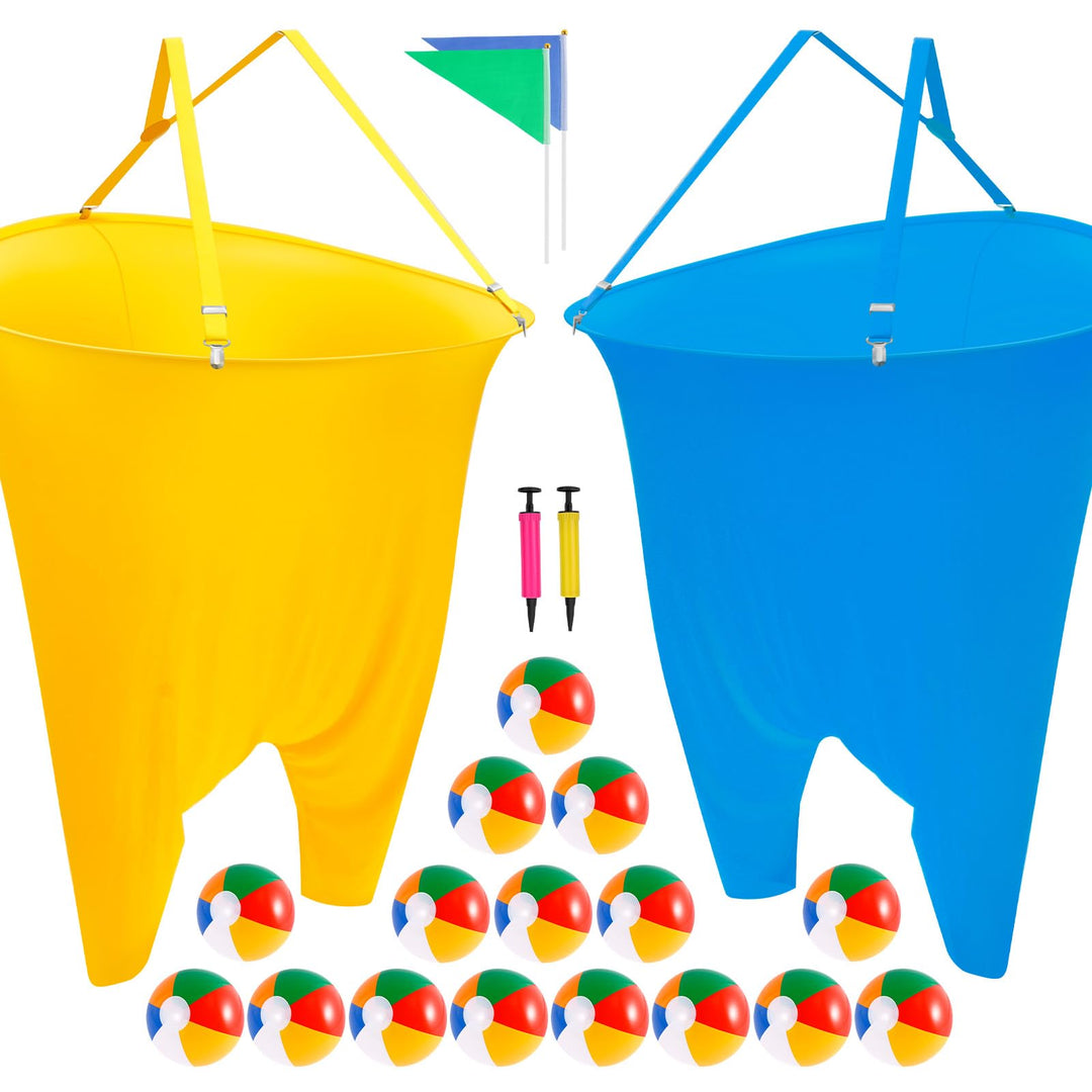 2 Stück Granny Pants Yard Game, Wurfspiel Spiele für Draussen, Lustiges Outdoor Games mit 16 Hüpfbäl