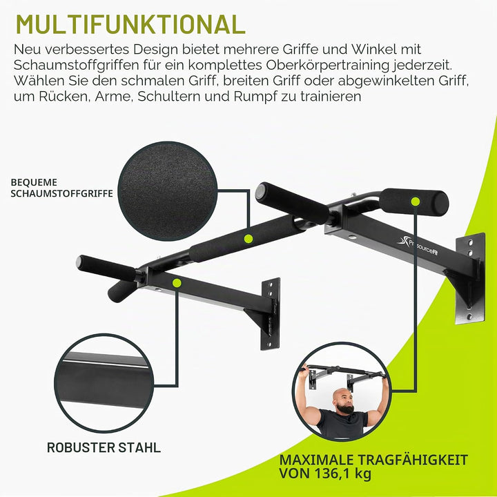 ProsourceFit Doorway Mount, Foldable, Multi-Grip, Multi-Grip Lite and Wall-Mounted Pull Up/Chin-Up B
