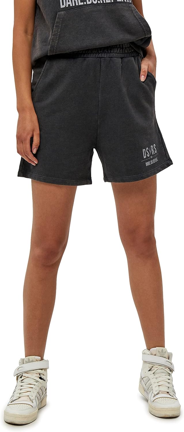 Desires Damen Joy Sweat Shorts Joggingshorts S 9005 Black Washed, S 9005 Black Washed