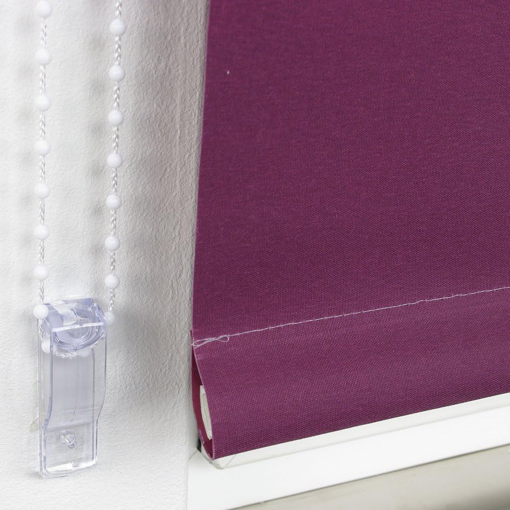 LIEDECO Seitenzugrollo Uni-Verdunkelnd 122 x 180 cm Fb. brombeere 122X180 CM, 122X180 CM