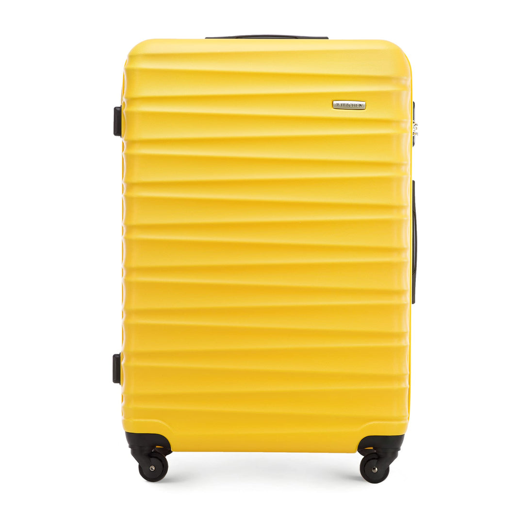 WITTCHEN Reisekoffer Rollkoffer Trolley Grosser Koffer Handgepäck Hartschale aus ABS mit 4 Spinner-R
