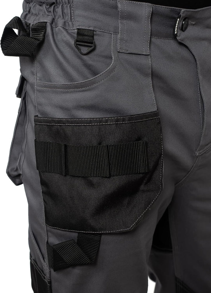 DINOZAVR Flex Lange Herren-Arbeitshose - Stretch Männer Bundhose - Elastische Cargohose mit Spandex