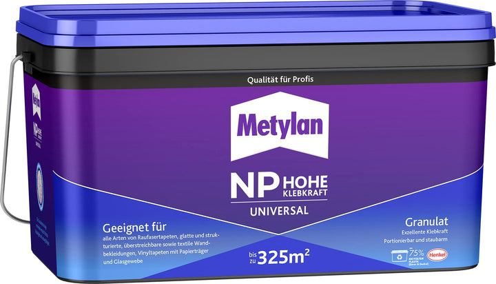 Metylan NP Hohe Klebkraft Universal Granulat, Tapetenkleister mit hoher Klebkraft auf schwiergien Un