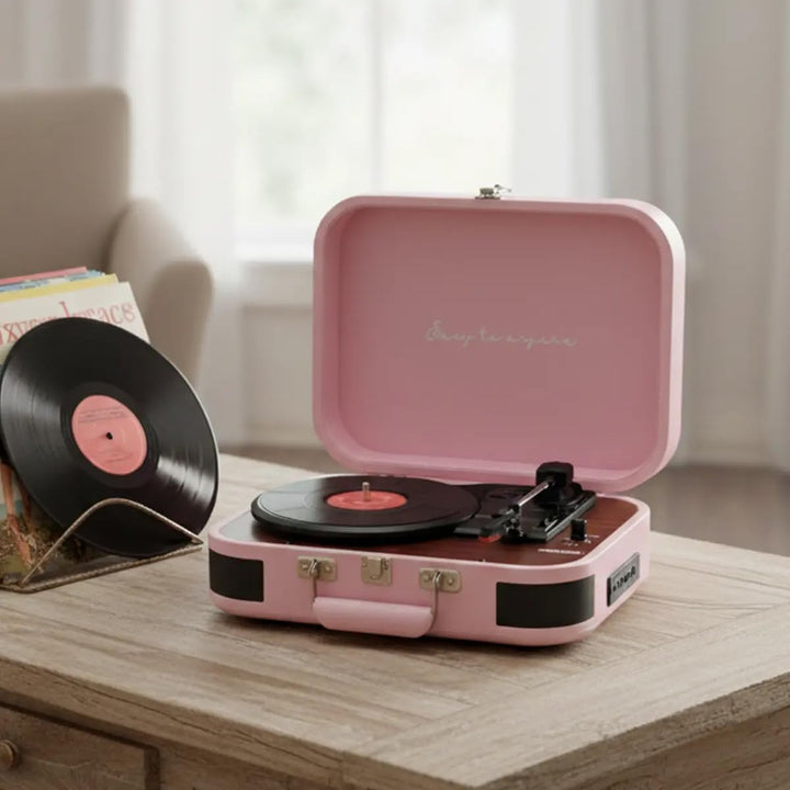 PRIXTON VC600 Vintage Vinyl Plattenspieler, Vinyl-Player und Musik-Player via Bluetooth und USB, 2 e
