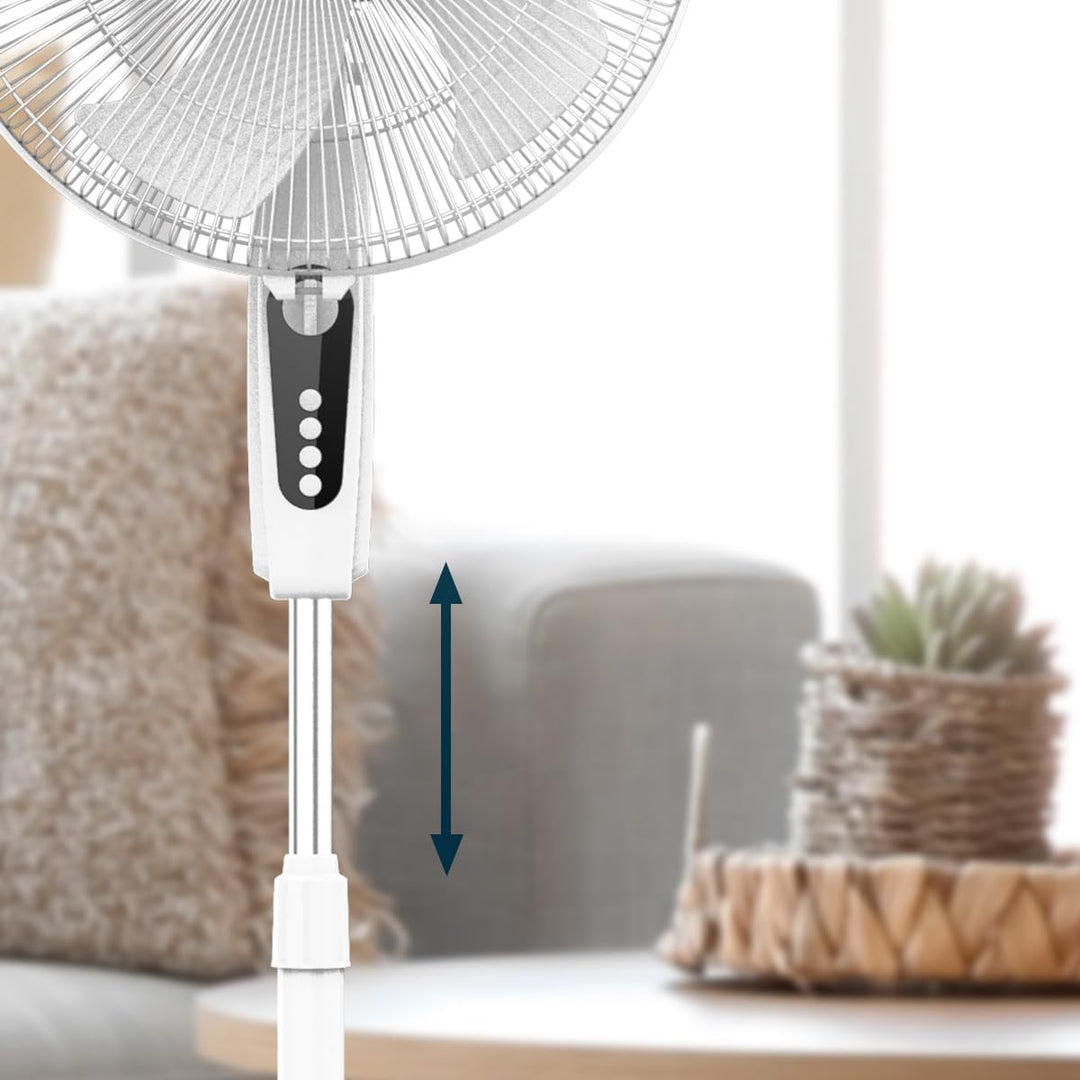 Cecotec Standventilator EnergySilence 515 MaxFlow White. 45 Watt Leistung, 40 cm Durchmesser, 3 Gesc