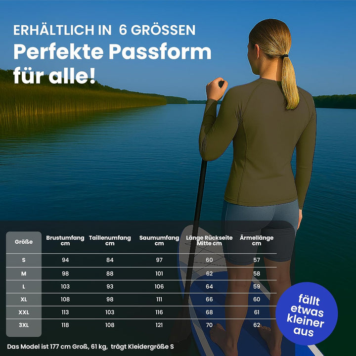 iQ-UV Sportshirt Damen Langarm – Leichtes UV Shirt für Damen – mit UPF 50+ – Langarm Sportshirt für