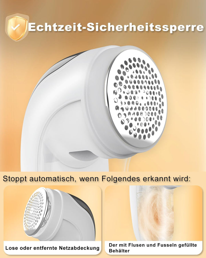 Fusselrasierer Elektrisch, Homtronics Fusselentferner, USB Aufladung, 3 Höheneinstellungen, LED-Anze