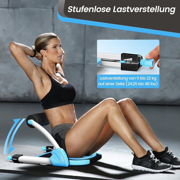 Wonder Core Smart Waist Twist Bauchmuskel-Roller Ab Roller Assist-Funktion Sit-up-Bank Bauchmuskel-T