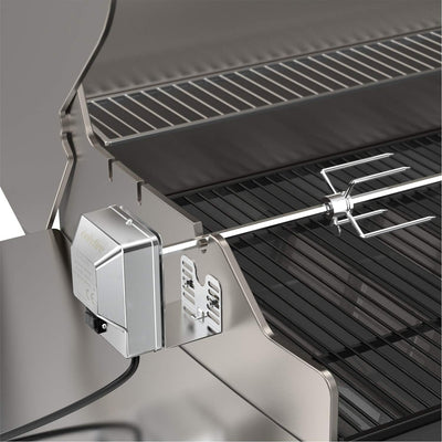 Onlyfire BRK-6032 Universal Verchromter Grillspiess Set, 100 cm Rotisserie Drehspiess, 4X Fleischnad