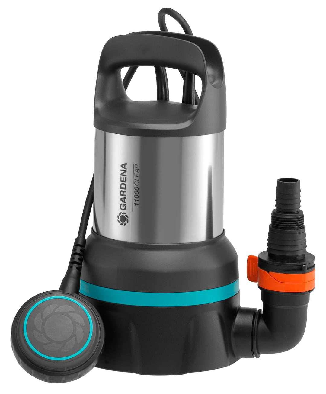 Gardena Klarwasser-Tauchpumpe 11000: Klarwasserpumpe mit 11.000 l/h Fördermenge, Schwimmschalter mit