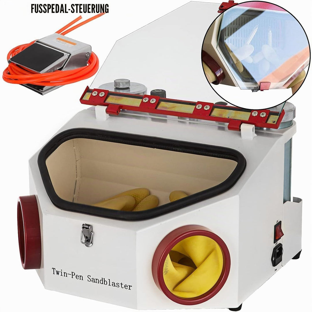 220V Sandstrahler, 50W Dental-Sandstrahlgeräte, Sandstrahlgeräte mit zwei Stiften und LED-Lichtleist
