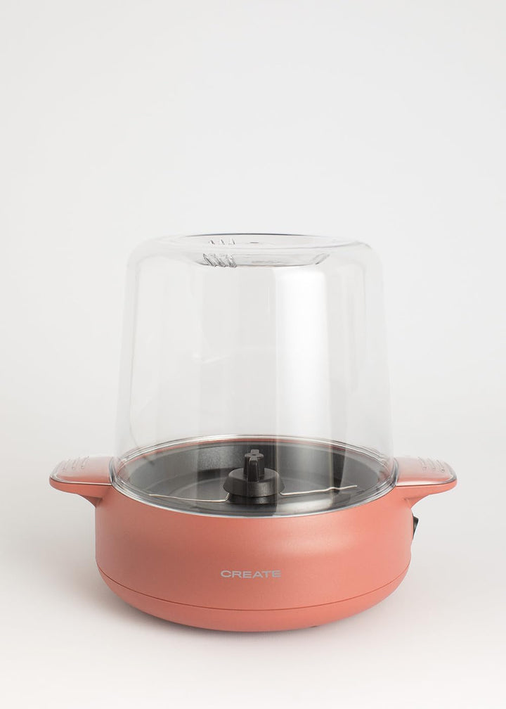 CREATE/POPCORN MAKER STUDIO/Popcornmaschine mit Butterschmelzer Terrakotta/einfache Bedienung, bis z