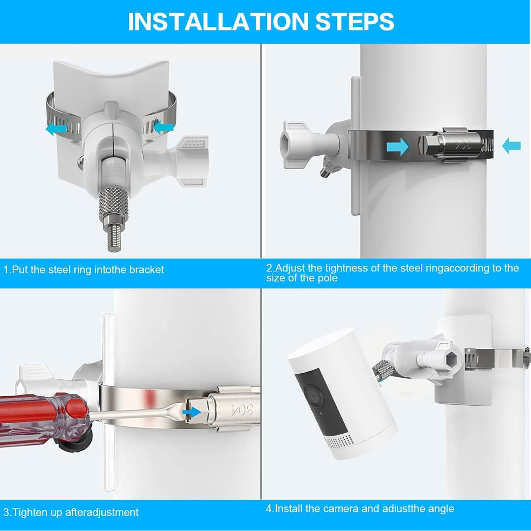 Halterung für Ring Aussenkamera & Innenkamera, Masthalterung für Ring Aussenkamera Plus & Ring Stick