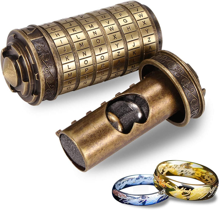Da Vinci Code Cryptex männer Frauen sie ihn Schloss Brief Passwort Code Lock Mini Cryptex Lock Roman