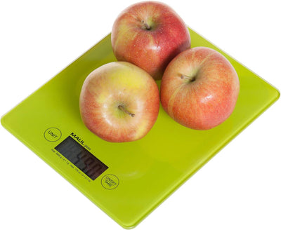 Digitale Küchenwaage/Briefwaage MAULgloss, hellgrün, 5KG, Glasoberfläche, Hellgrün