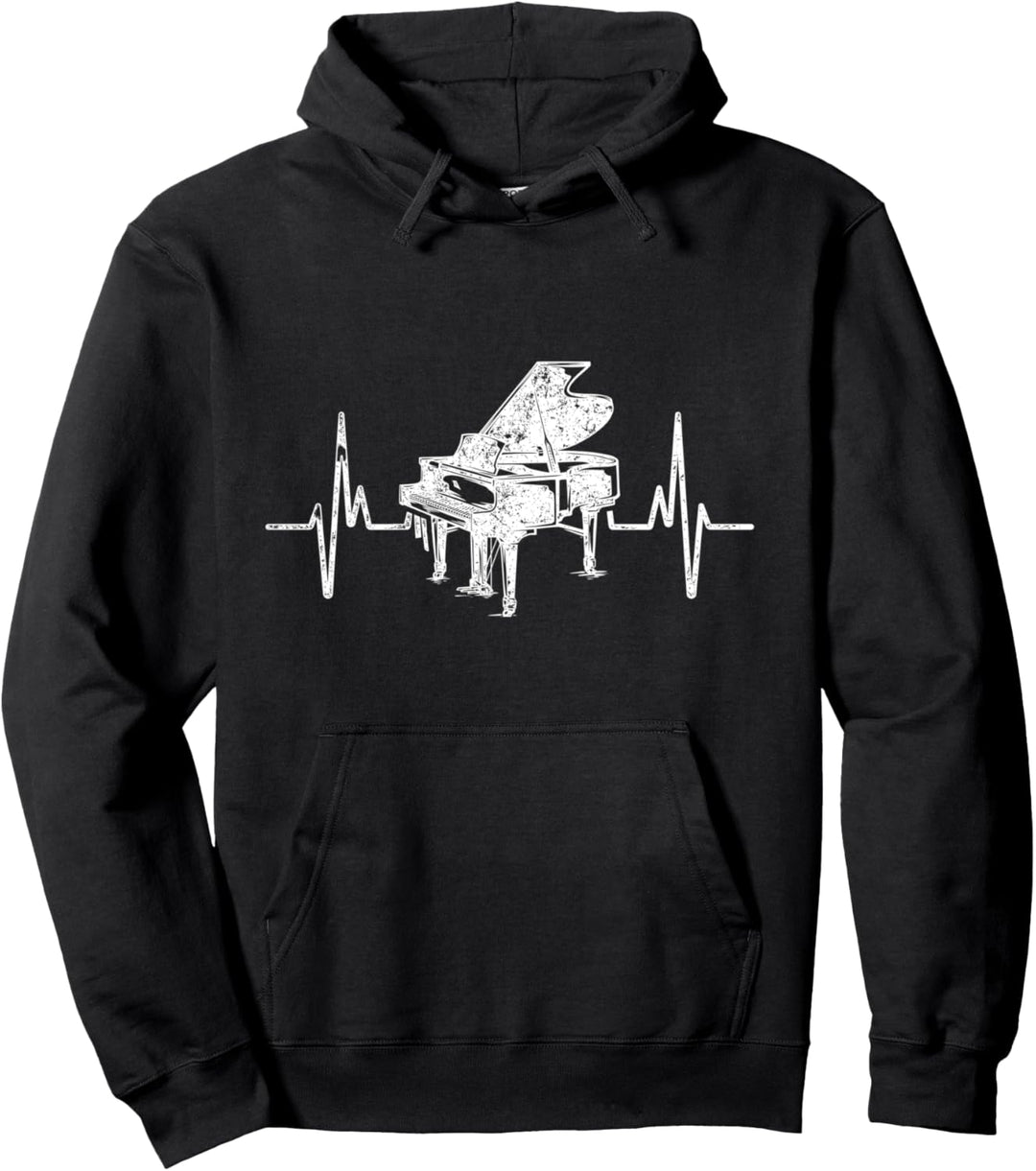 Orchester Flügel Musik Geschenk Piano Herzschlag Klavier Pullover Hoodie