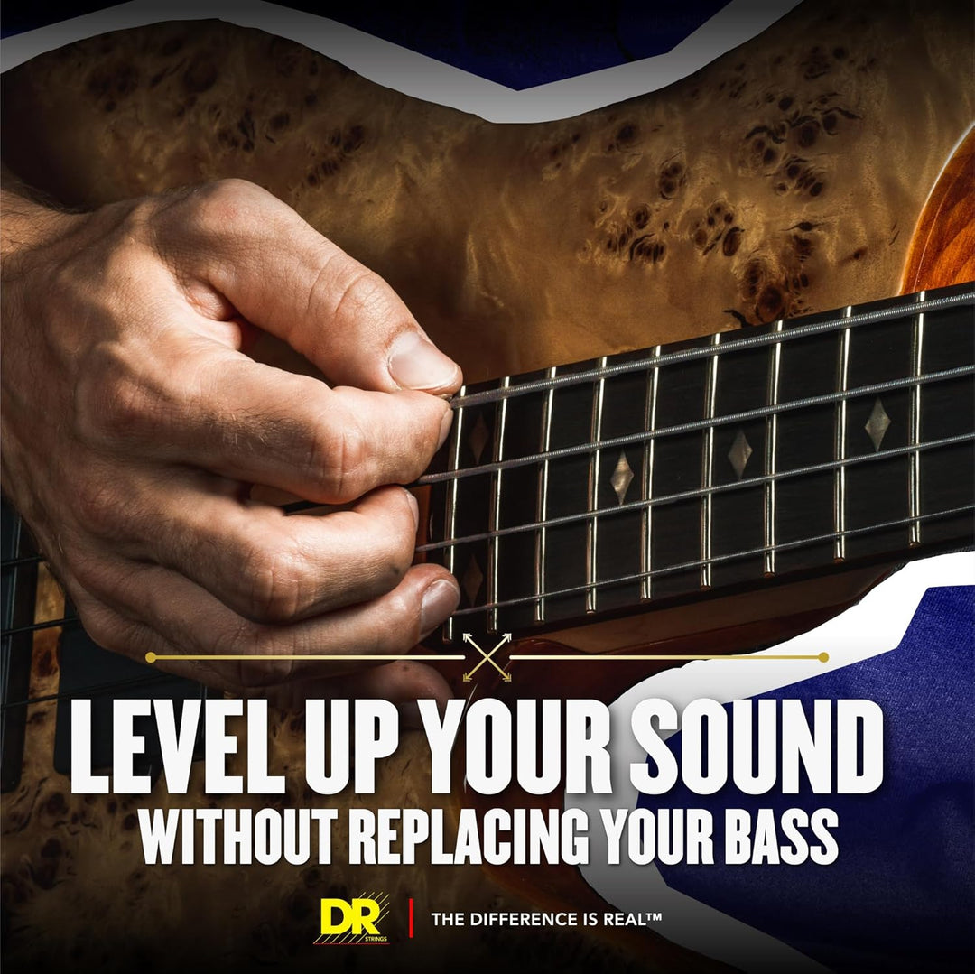 DR Strings PB545 45-125 Medium Set Handmade Pure Blues Coated 5-Saiten Bass Saiten PB5-45 Diapason l