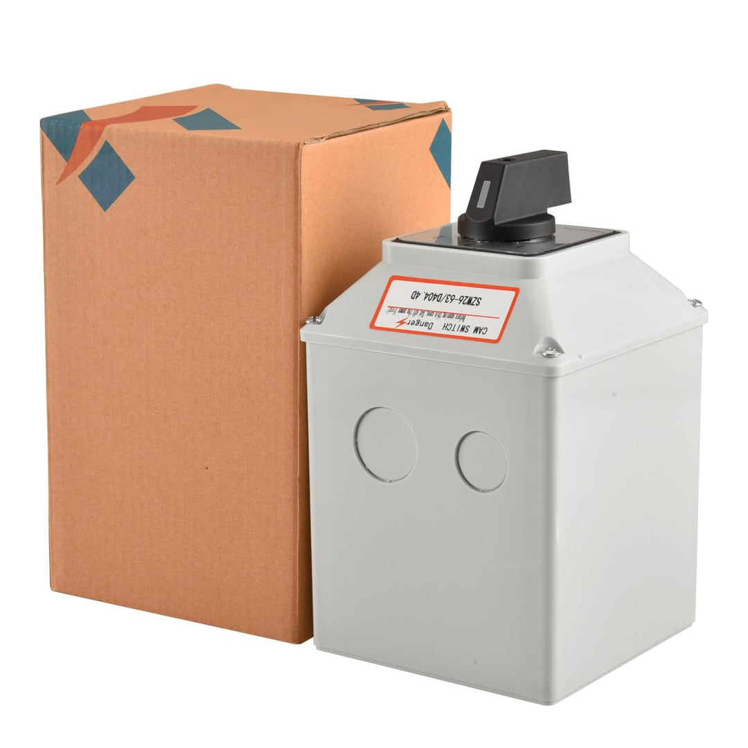 Heschen universaler Drehwechselschalter SZW26-63/D404.4D 660V 63A ON-OFF-ON, 3 Positionen, 4 Phasen,