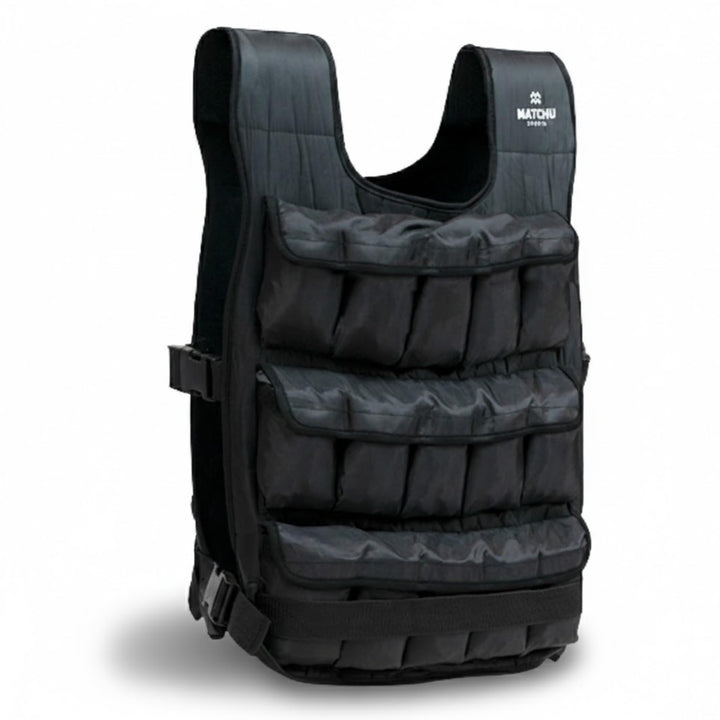 Matchu - Gewichtsweste - Weight Vest - Einstellbar bis zu 20 KG - Verstellbar mittels 30 Sandsäcken