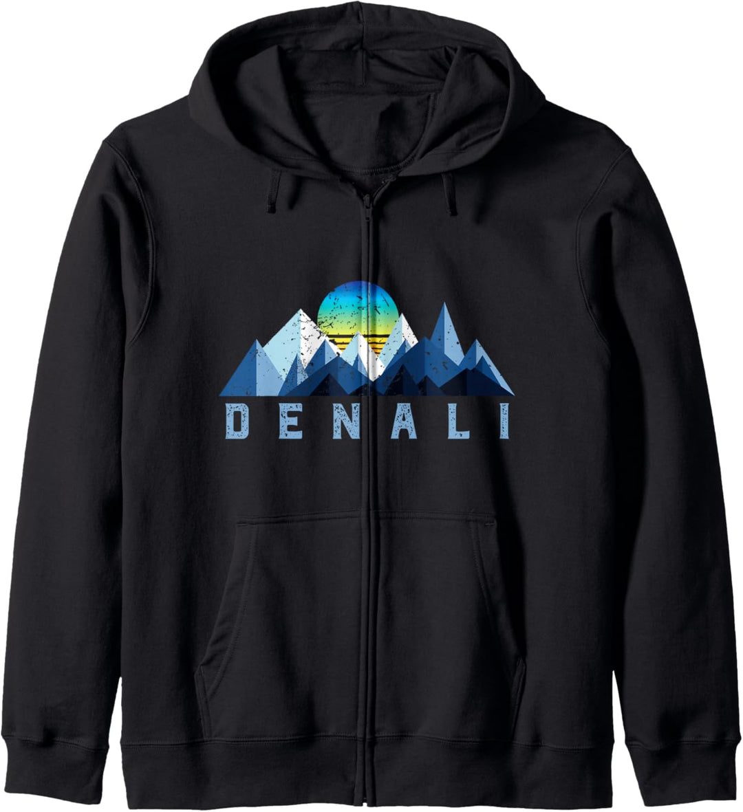 Vintage Denali Retro Nationalpark Geometrisch Kapuzenjacke