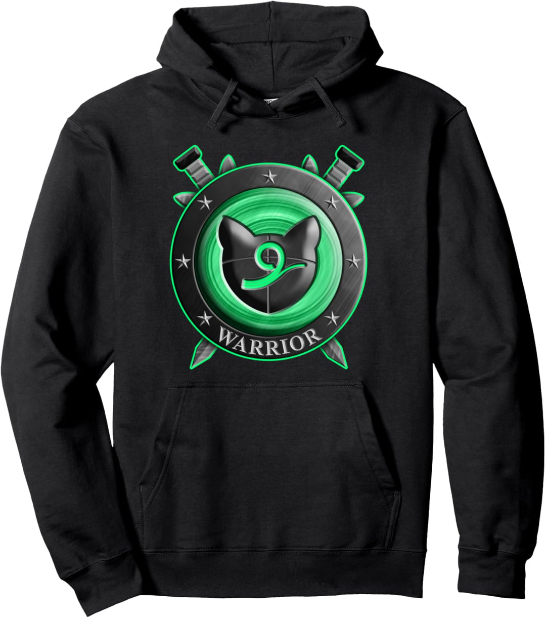Cat Warrior Schild Wind Lustiges Geschenk für Kinder Pullover Hoodie