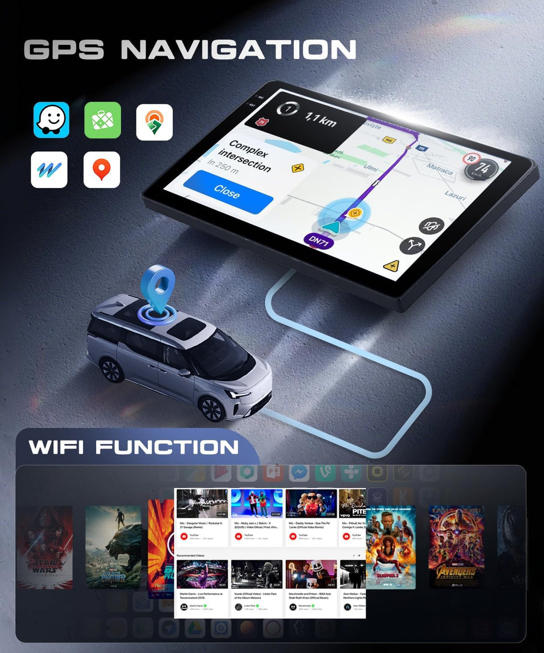 VECHTEL 4G+128G Autoradio Android 15 für VW Crafter 2017-2021, 10.1 Zoll In-Cell HD Touchscreen mit