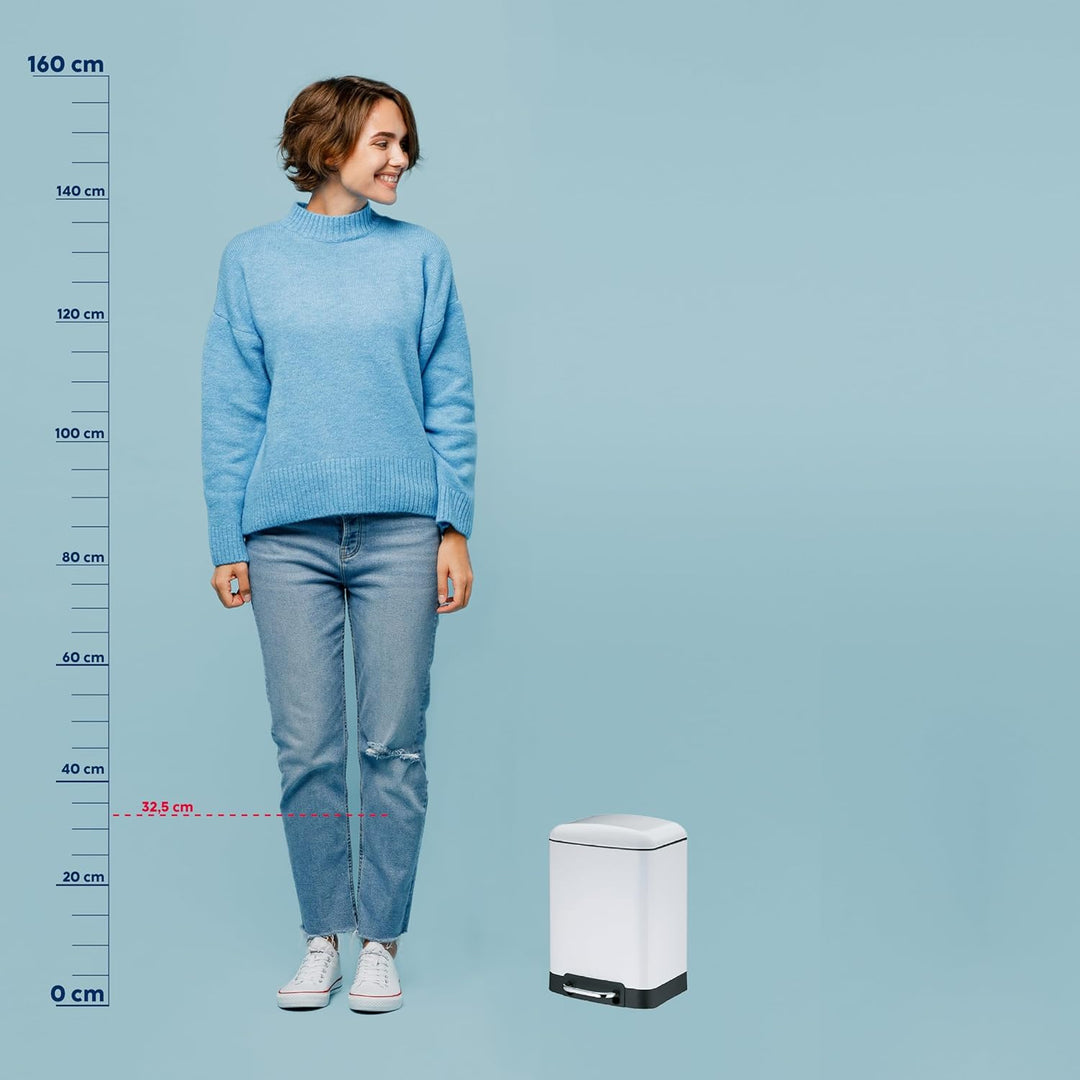 kela 22996 Kosmetikeimer, Edelstahl, Weiss, One Size, Weiss