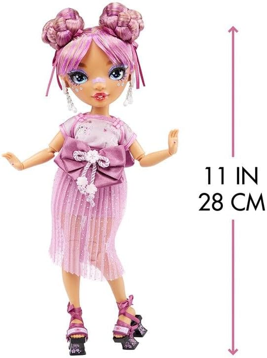 Rainbow High Modepuppe - Lila Yamamoto - Lila Puppe - Inkl. 2 Mix & Match Designer-Outfits und Acces