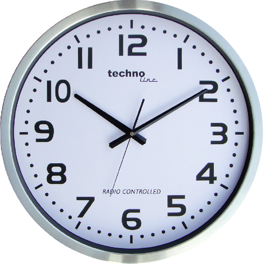 Technoline, WT 8995 Jumbo Funk-Wanduhr, Ø 50cm, Metallrahmen, 72