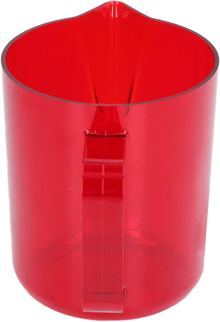 600 ml Acryl-Kaffeekrug, Adlermaul-Wasserauslass, bruchsicherer Aufschäumkrug, rot, Milchkännchen, m