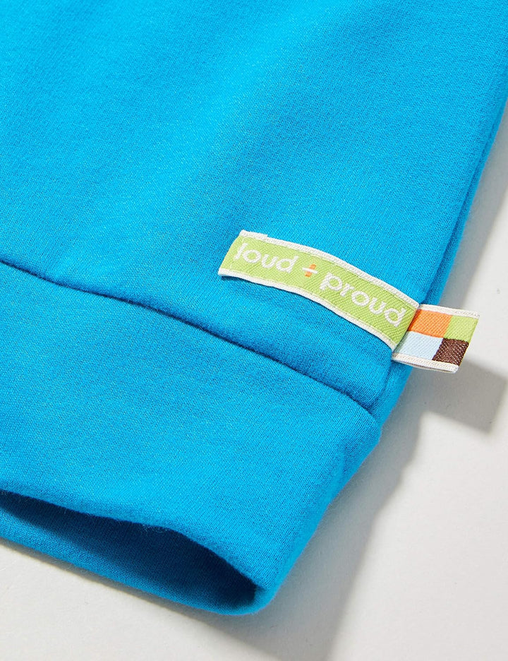 loud + proud Unisex Kinder Kapuzenjacke, GOTS Zertifiziert Jacke 86-92 Petrol, 86-92 Petrol
