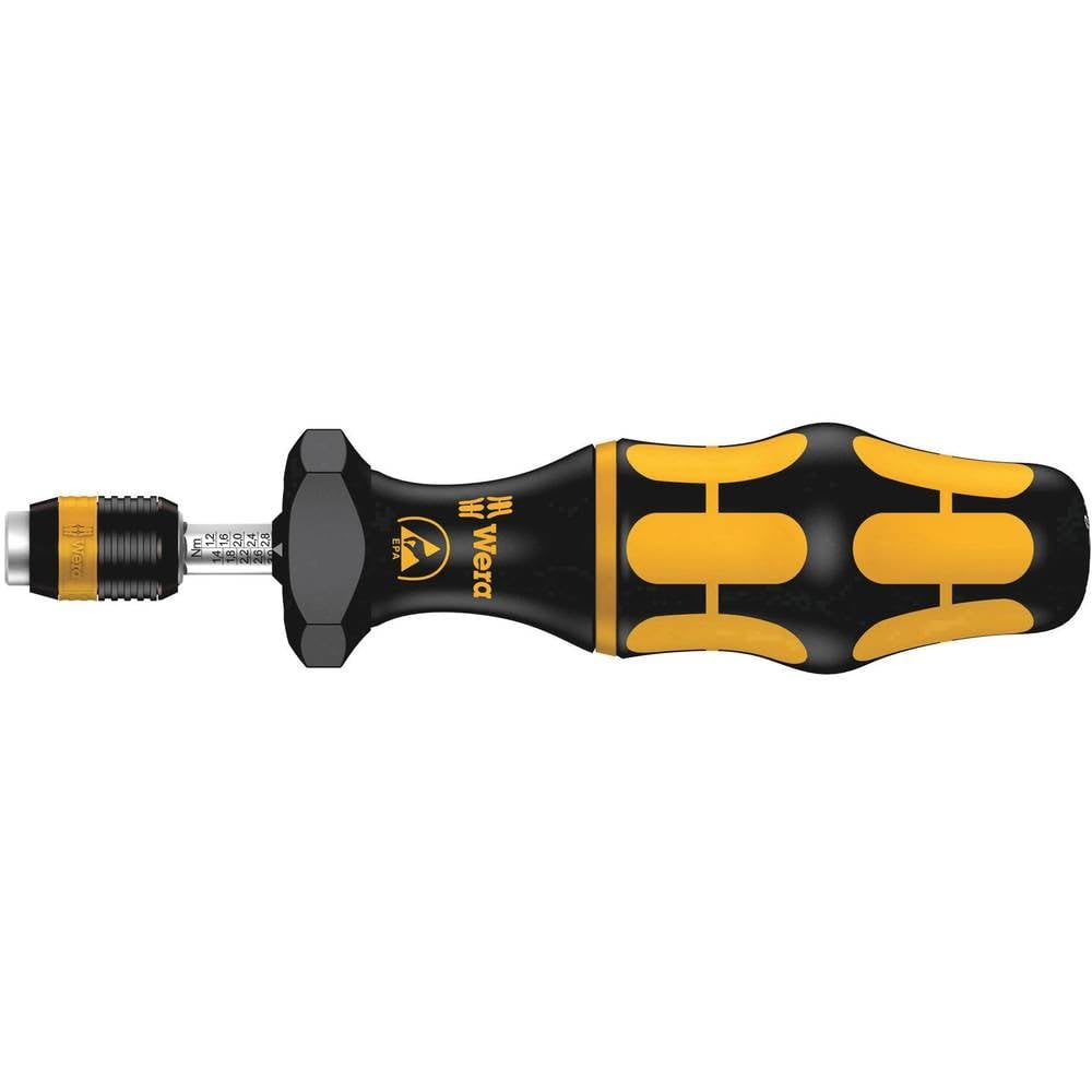 Wera 7431 Kraftform ESD einstellbare Drehmomentschraubendreher mit Rapidaptor Schnellwechselfutter,