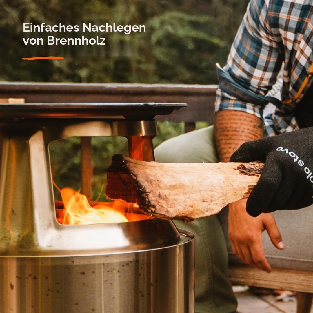 Solo Stove Bonfire Grillrost mit Aufsatz, Gusseisen-Grillrost mit Edelstahlaufsatz - Erhöhung von 20
