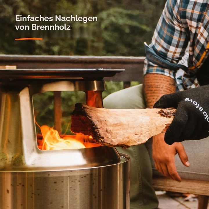 Solo Stove Bonfire Grillrost mit Aufsatz, Gusseisen-Grillrost mit Edelstahlaufsatz - Erhöhung von 20