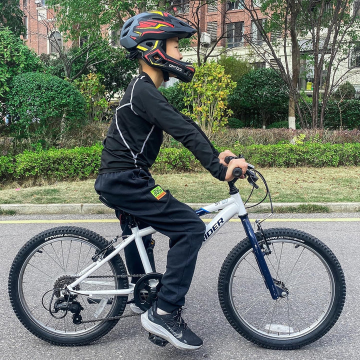 Kinder Fahrradhelm Leicht Integralhelm Kinder mit Abnehmbaren Kinnschutz Abnehmbarer Visier Kinder D