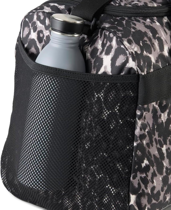 PUMA Unisex – Erwachsene PUMA Challenger Duffel Bag M Sporttasche S Aop Mouse Gray-buttercream-leopa