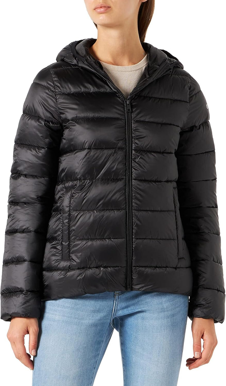 Champion Damen Outdoor Small Script Logo Arm Jacke L Schwarz, L Schwarz