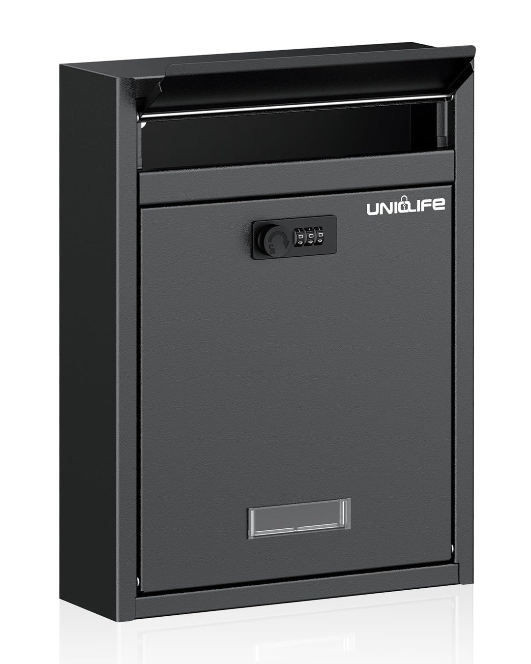 Uniclife Wall Mount Mailbox für aussen, grosse Ablagefach mit Zahlenschloss, Sicherheit Schliessung