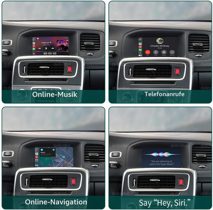 Kabellos CarPlay/Android Auto Modifikation für Volvo XC60 V40 V60 S60 S90 2015-2019 AirPlay Mirror L