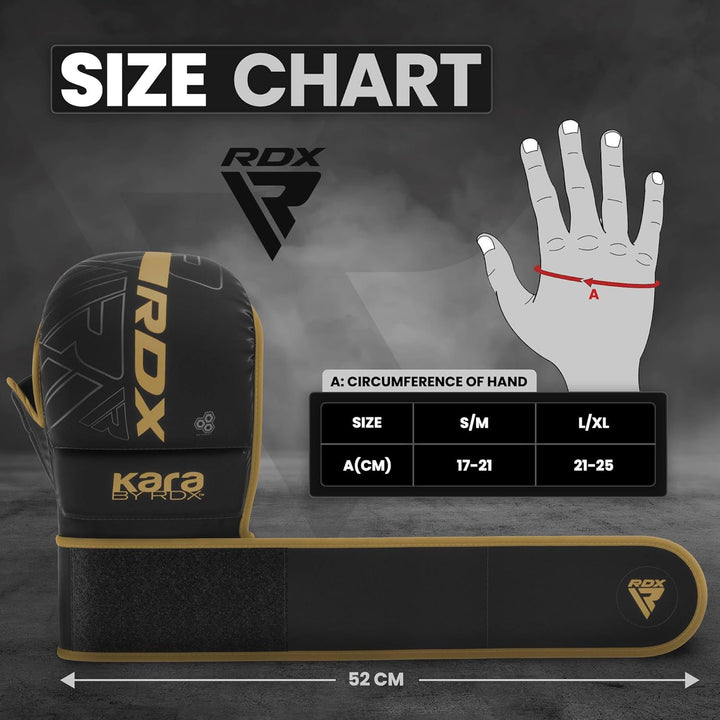 RDX MMA Handschuhe für Kampfsport Grappling Training, Maya Hide Leder Kara Sparring Handschuhe, Punc