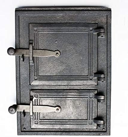 Home&Wood Ofentür Backofentür 38x29cm Gusseisen Türchen Steinofentür HOLZOFENTÜR KAMINOFENTÜR DOPPEL