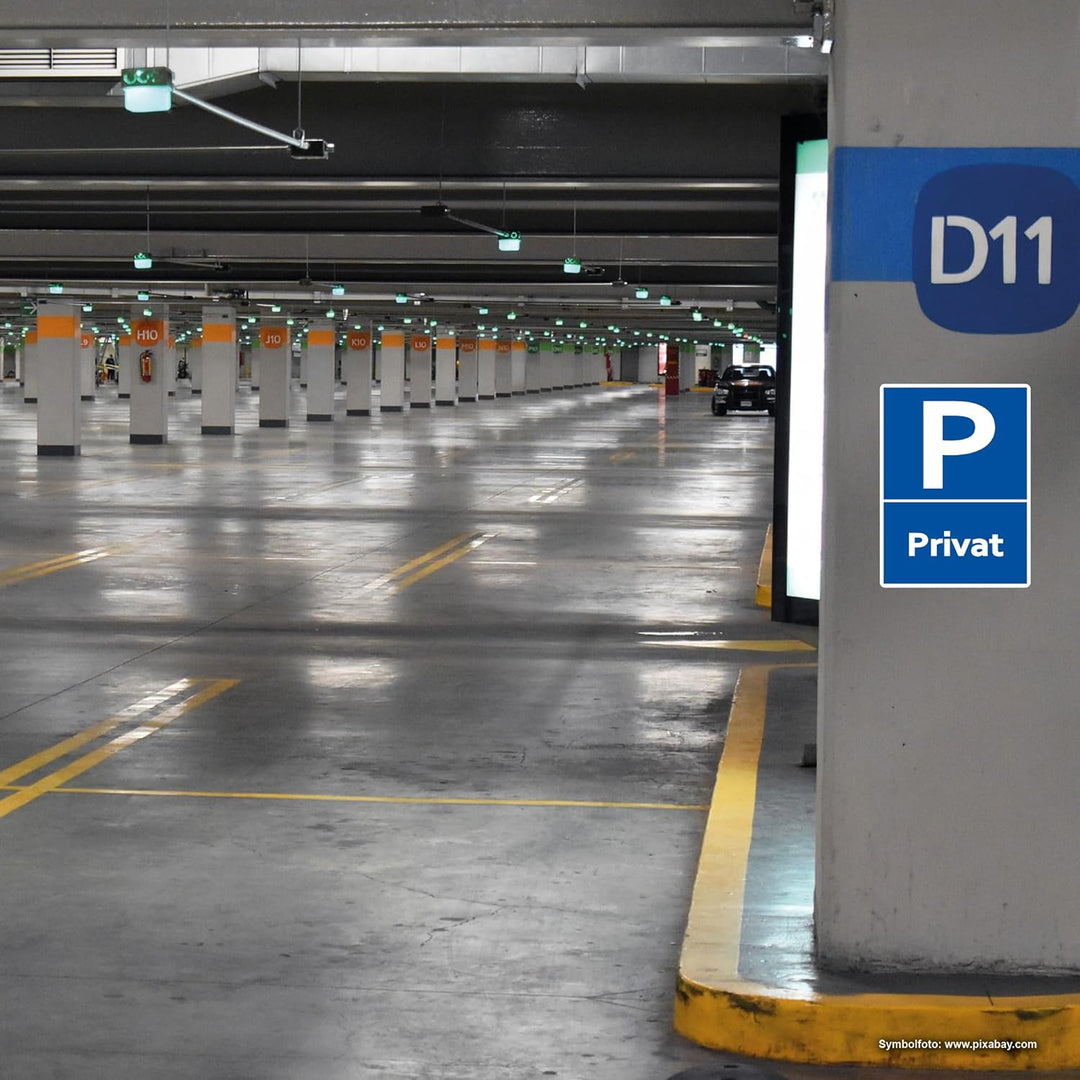 5 Stück Privat Parkplatz Schild 20 x 30 cm aus stabiler PVC Hartschaumplatte 3mm Privatparkplatz par