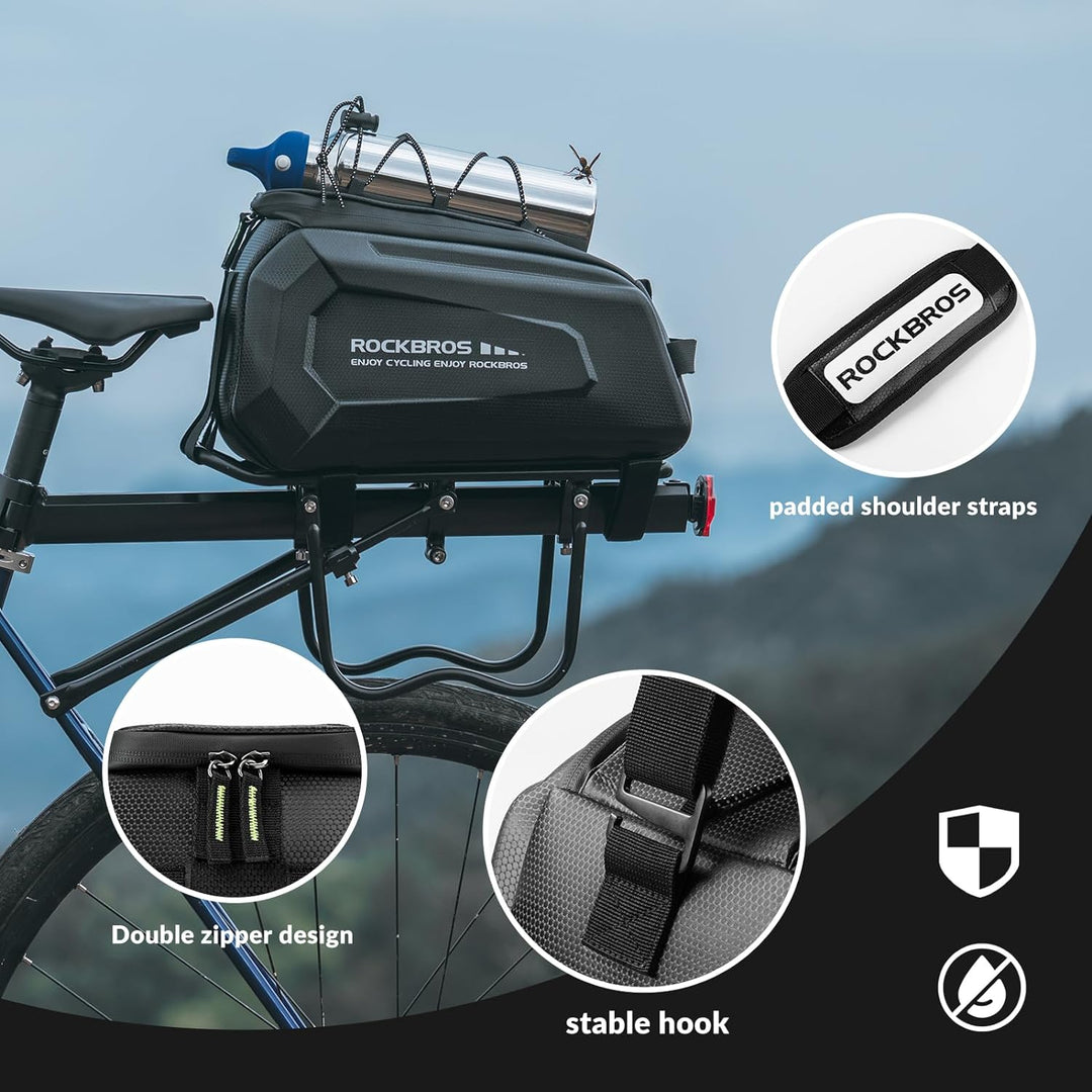ROCKBROS Fahrrad Gepäckträgertasche Fahrradtasche für Gepäckträger 9 L Wasserdicht Transporttasche m