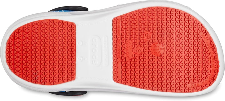 Crocs Unisex Bistro Graphic Clogs, Spider Man White