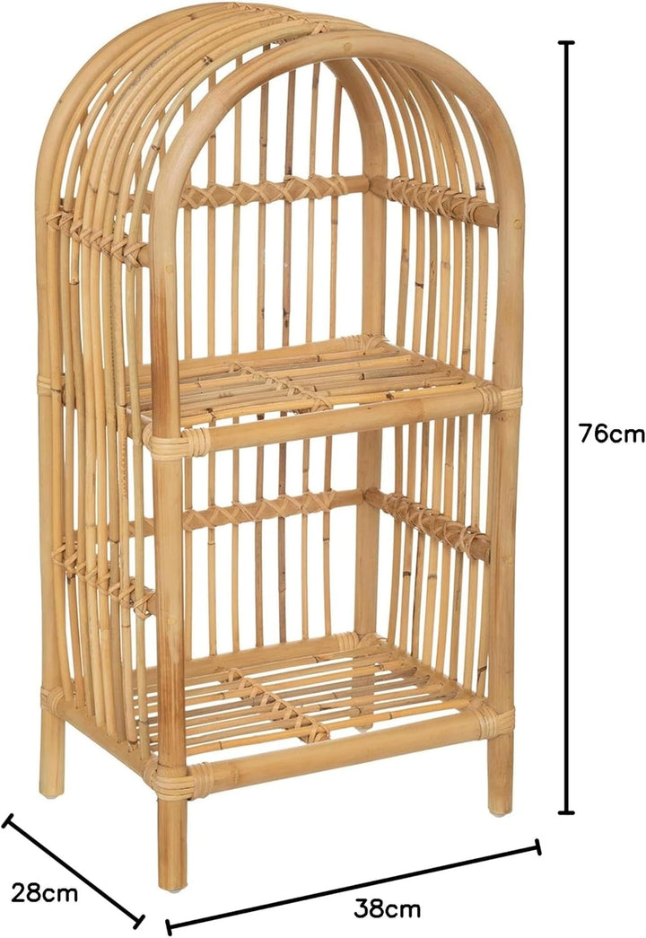 Kinderbuchregal - Rattan - H76 cm - Beige - Atmosphera créateur d'intérieur