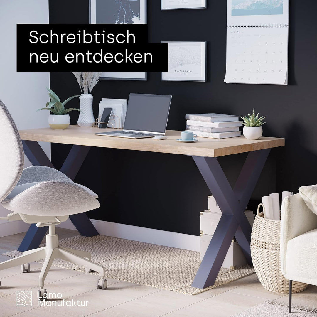 LAMO Manufaktur Tischbeine für Esstisch | Schreibtisch, Mark Light | Vierkantprofil 60x60 mm, Tischg