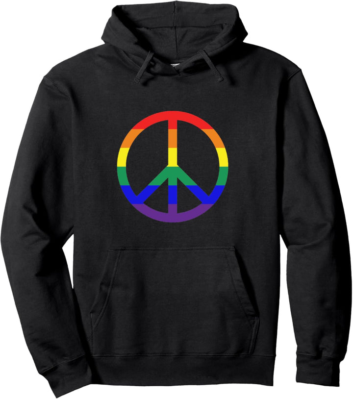 Regenbogenfahne Friedensschild Schwuler Stolz Pullover Hoodie