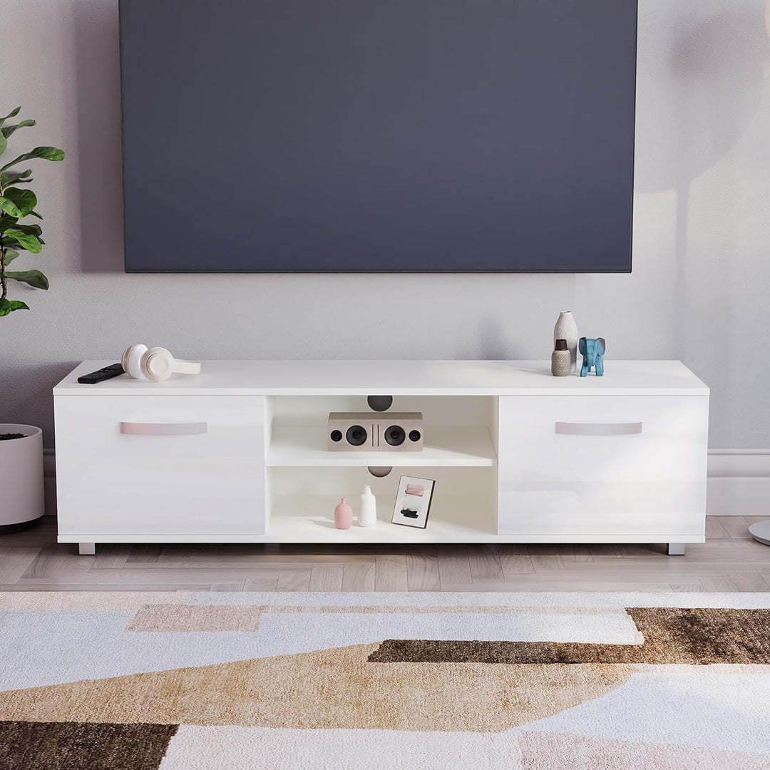 Vida Designs Cosmo TV-Schrank mit 2 Türen, modern, glänzend, matt, MDF, Wohnzimmerschrank, Media-Stä