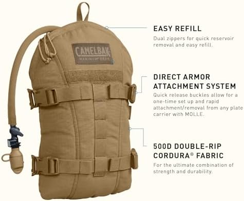 CAMELBAK Unisex-Adult Armorbak 3l Trinkrucksack 3000 ml Coyote, 3000 ml Coyote